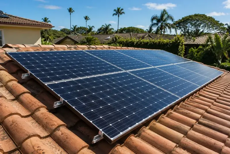 Installation de panneaux solaires à la Barde